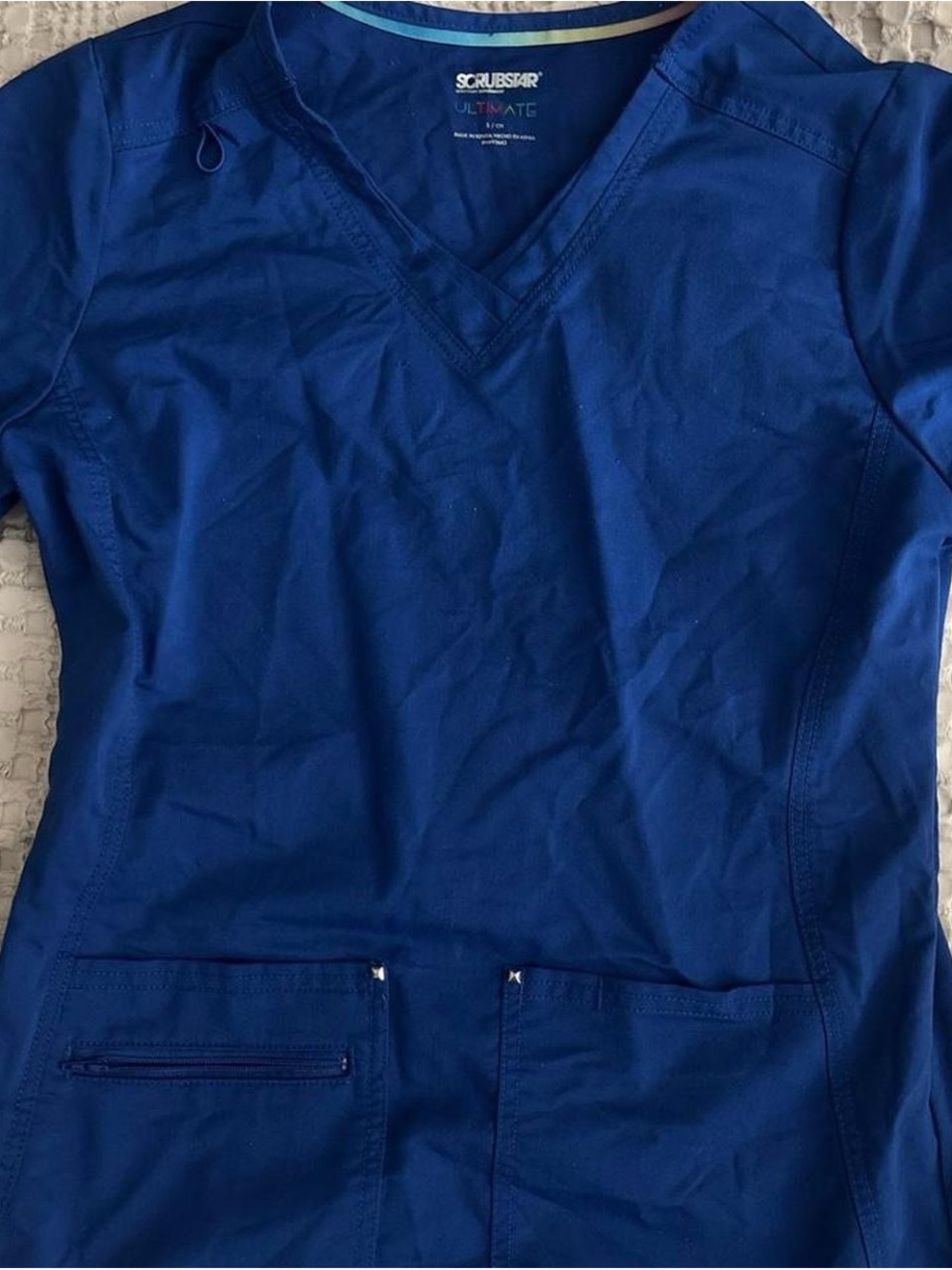 Scrubstar Royal Blue V-Neck Short Sleeve Women's Scrub Top
